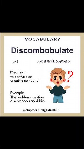 DISCOMBOBULATE #english #englishvocabulary #vocabulary #discombobulated