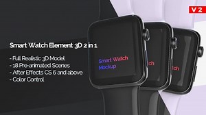 Smart Watch 3D Model Mockup - App Promo - 23385934 AEdownload.com