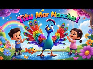 Titu Mor Naacha 🦚 | Colorful Peacock Dance & Songs for Kids | Hindi 3D Animated Rhymes