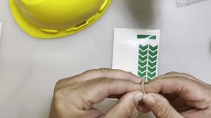 Bright Night Decals Chevron Hard Hat Reflective Stickers, 1" Blue Acyclic Adhesive Vinyl Tape with 3M Reflector, Bicycle Helmet Reflective Tape Outdoor Waterproof for High-Visibility at Night, 2pk