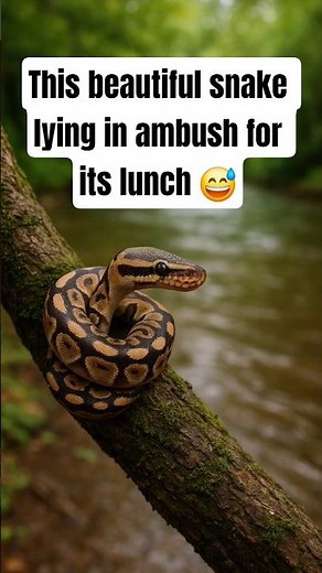 The beauty of wildlife — a snake lying in ambush for its prey.