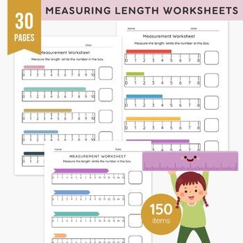 Measuring Length Worksheets | Compare & Measure Objects | Kinder-Grade 1-3