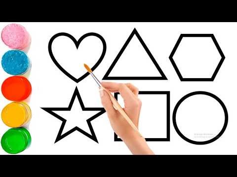 2D Shapes Challenge for Smart Kids🎨| Circle, Star, Oval Learn with Fun Coloring #087