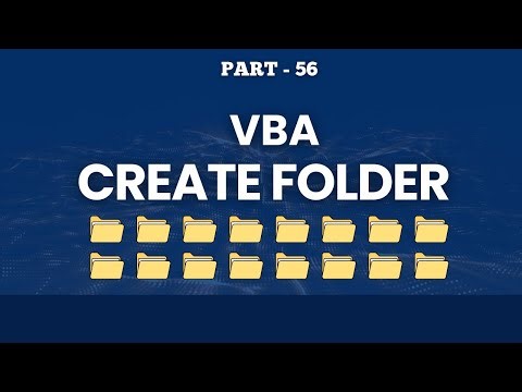 Part 56 - VBA Code to Create Folder | VBA MkDir Explained | Hindi