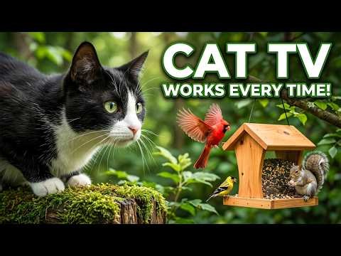 The Ultimate Bird & Squirrel Show for Cats | 4 Hours of Relaxing Cat Entertainment [ NO ADS]