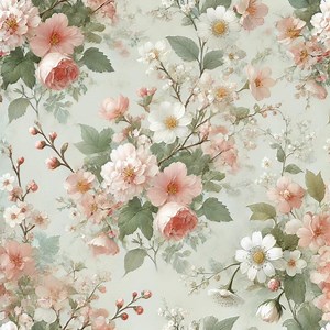 Spring Floral Fabric Pattern – Downloadable Digital Design – Perfect for Dresses and Skirts