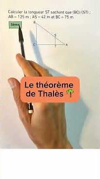 Thales' theorem in a triangle.