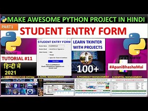 part-1 How to make Registration form in Python - Python Tkinter GUI Course in Hindi #11