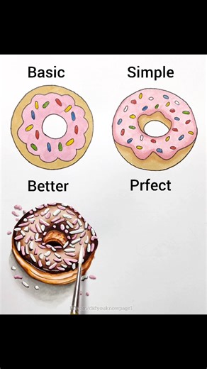 Draw a Donut - Basic vs Perfect #drawing #learntodraw #fbreels | Did you know?
