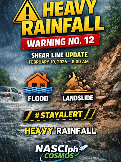 Heavy Rainfall Warning Update - February 10, 2026
