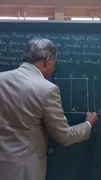 Development of Triangular Prism cur by vertical section plane/ Engineering Drawing