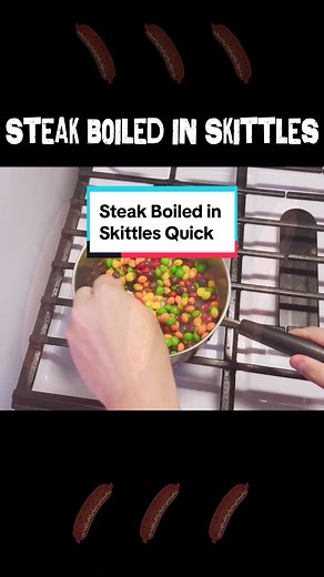 Steak Boiled in Skittles Quick Run #ordinarysausage #ordinarysausage_channels #ordinarysausage_tiktok #mrsausage #steakboiledinskittle