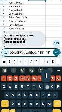 How to Translate Names in Google Sheets | Google Translate Formula in Hindi #excel