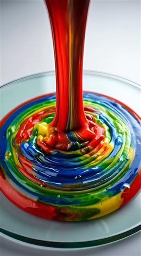 Spiral Color Syrup Pour – Hypnotic Macro Slow Motion