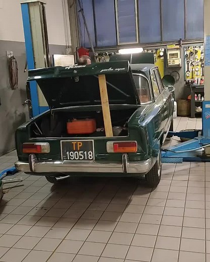 Back to life! Alfa Romeo Giulia Super 😍 #alfaromeo #alfa #giulia #alfaromeogiulia #alfagiulia #super #coldstart #enginesound #alfisti #lameccanicadelleemozioni #vintagecar #classiccar #classiccars #60s #70s