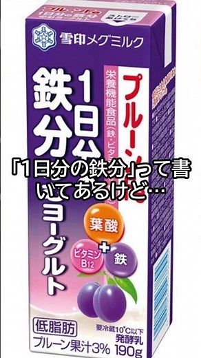 プルーンFe1日分の鉄分のむヨーグルト「“1日分の鉄分”って、本当に足りてる？」