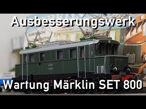 Ausbesserungswerk H0 Märklin Wartung und Pflege SET800 E44 039
