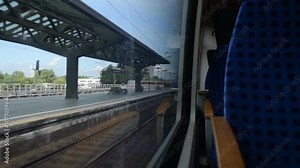 Train Depating At The Train Station In Berlin