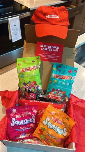 Jordyn Sleek on Instagram: "Celebrate National Smarties Day on October 2nd🤭🍬 thank you @smarties for sending me something sweet in the mail🫶🏻 . . . . . pr unboxing, smarties candy, smarties squashies, candy taste test, Halloween candy, candy haul"