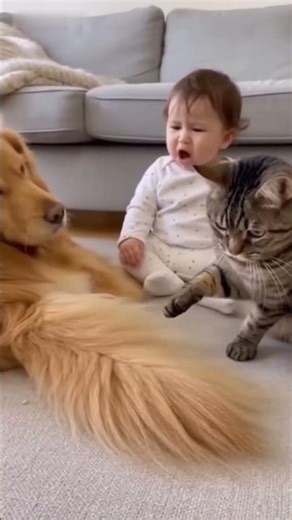 Chain Reaction Chaos Cat → Dog → Baby 💥😂