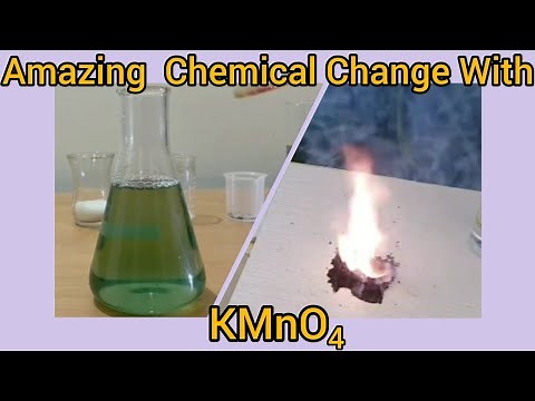 Colour change reaction (KMnO4 + NaOH + sugar) and Oxidation of glycerol by KMnO4