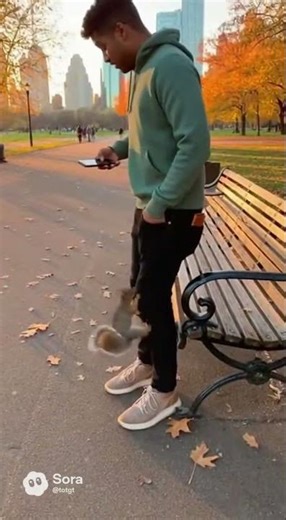 Crazy Squirrel Steals Wallet