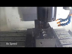 Makino PS105 Vertical Machining Center - Cast Iron Cutting Demo - CT40
