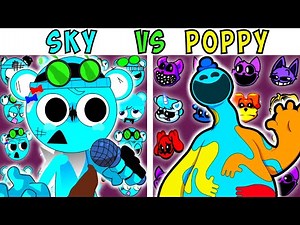 ALL SKY VS POPPY PLAYTIME TEST | FNF Character Test | Gameplay VS Playground