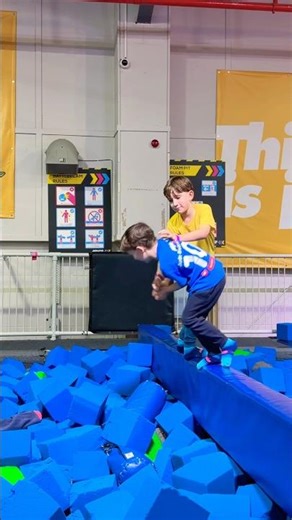 Balance Beam Challenge Over the Foam Pit! 😄🔥