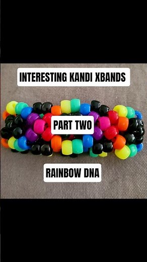 Interesting Kandi Xband Tutorials: Part 2: Rainbow DNA Bracelet #kandi #tutorial