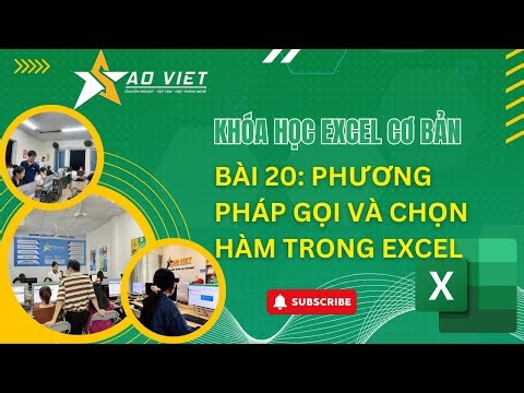 Basic Excel Course – Lesson 20: How to Call and Select Functions in Excel