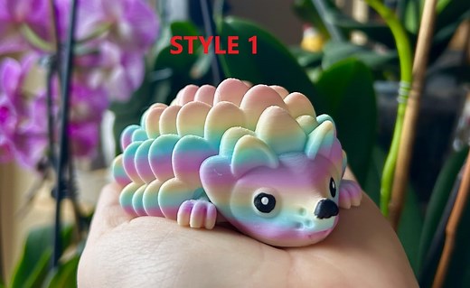 Articulated 3D Printed Hedgehog Figure That Curls up Custom Desk Decor Gift Adorable Figure Moveable Figure Cute Animals Unique Critters - Etsy