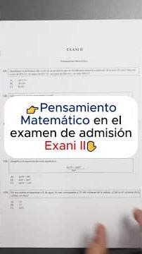 Learn about mathematical thinking in the Exani II ➡️