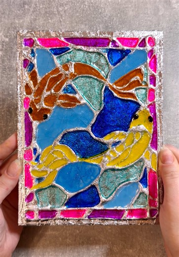 DIY Faux Stained Glass Fish Project for Healing