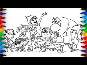 Inside Out 2 Coloring Book | Envy Anxiety Joy Anger Disgust Sadness Fear Ennui Embarrassment