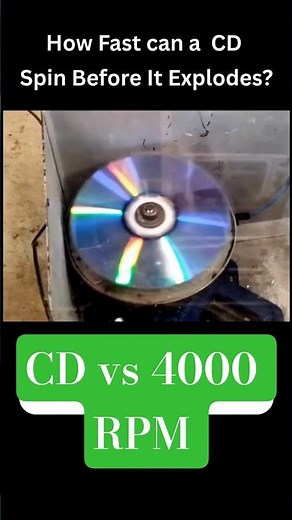 What Happens When a CD Spins Super Fast? #shorts