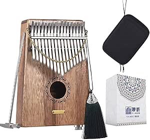 Kalimba 17 keys Thumb Piano Mbira Finger Piano Gift for Kids Adult Beginners Professional（LT-K17SEQ,Electric Kalimba)
