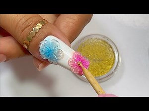 💖FLORES BÁSICAS EN 3D CON GEL SOLIDO PASO A PASO💅✨ #gelsolido #floresbasicas #3Dflores