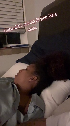 Singing while she snores - a comedic duet