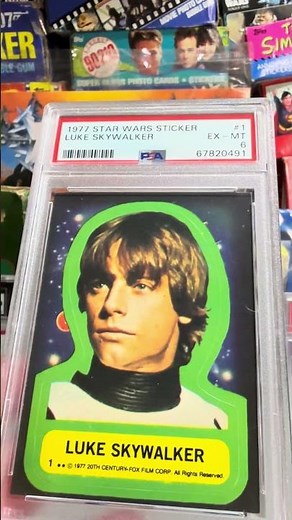 1977 Topps Star Wars - Luke Skywalker Sticker - The Force is Strong With This One #starwars #topps