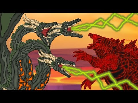 Bioghidorah VS Burning Godzilla | EPIC BATTLE!! : PiKKY GODZILLA