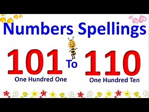 Number Name 101 to 110 | 101 to 110 Number Names | Numbers 101 to 101 With Spelling #numbers #maths