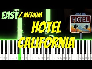 Learn Hotel California by Eagles on Piano Easily | Step-by-Step Piano Roll