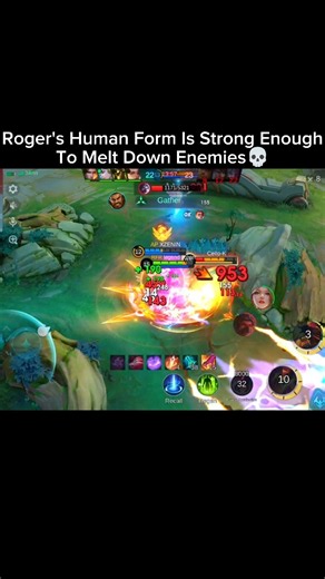 Roger Human Form Is So Strong 😵 #mobilelegends #mlbb