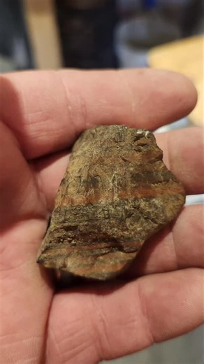 What a messy stone! BIF. Banded Iron Formation. Or Jaspelite. It is made up of iron rich and silica rich layers. Jasper and Hematite make up this sedimentary stone. This piece is from Ishpeming, MI. Fun to play with! #NorthportRocks #northporttradingpost #puremichigan ##michiganrocks | Scot Wack