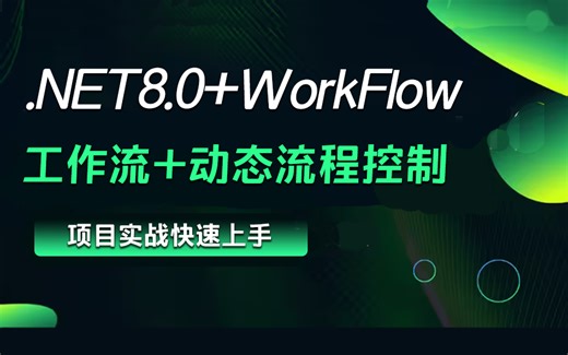 .NET8.0 WorkFlow工作流 动态流程控制 | 2024全新录制（.NET8/零基础/项目实战/上位机）B1352