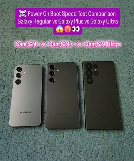 🔥 Samsung S24 vs S24+ vs S24 Ultra ⚡ Power On Boot Speed Test | 3-WAY S24 BATTLE! 😱🚀 #Shorts #viral