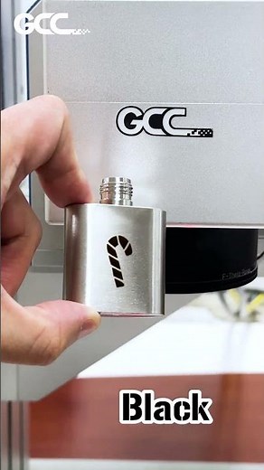 Fiber Laser Power!Engraving a Mini Hip Flask #gccworld #fiberlaser #laserengraving