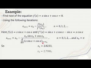 Newton Raphson method by using Calculator