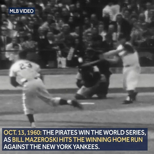 8.7K views · 264 reactions | 60 YEARS AGO TODAY: The Pirates won the World Series on an epic home run by Bill Mazeroski in Game 7 against the Yankees. It remains one of the greatest moments in baseball history. https://on.wtae.com/314UUsK | WTAE-TV Pittsburgh | Facebook